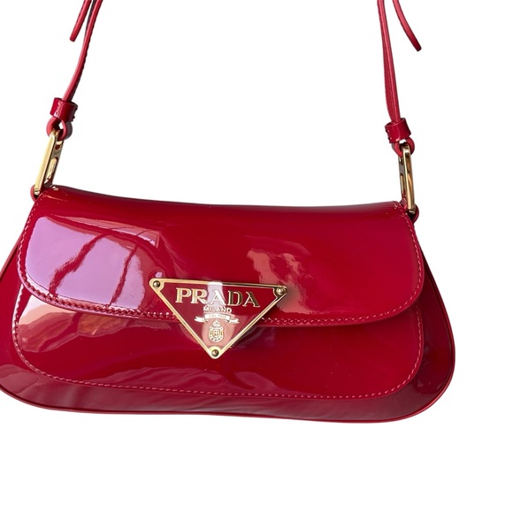 Prada Glossy Red Shoulder Bag - Picture 2 of 9
